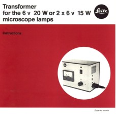 Leitz transformer 6v 20w microscope lamps instructions