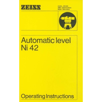 Zeiss automatic level ni 42 operating instructions