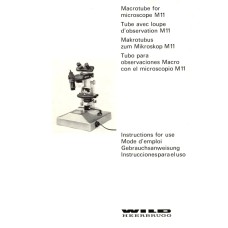 Wild macrotube microscope m11 leitz instructions user