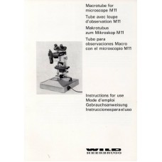 Wild macrotube for microscope m11 instruction manual