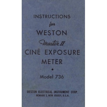 Weston master ii model 736 exposure meter instructions