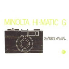 Minolta hi matic vintage film camera user instruction manual
