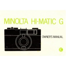 Minolta hi-matic g camera instructions owners manual