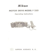 Nippon kogaku k.k. nikon f-250 motor drive model manaul