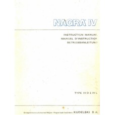 Nagra iv d and iv l operating instructions user manual