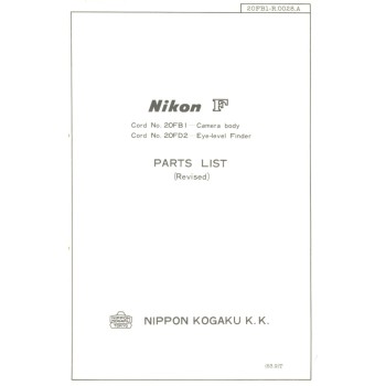 Nikon kogaku f parts list camera body eye-level finder