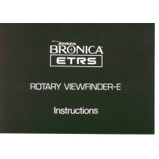 Bronica rotary view finder e user instruction manual