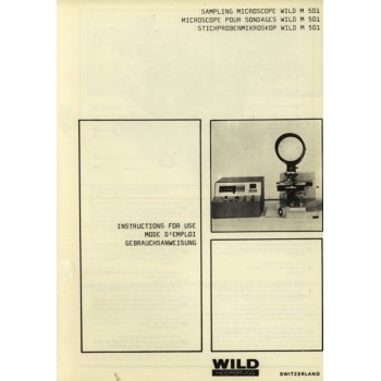 Wild sampling microscope m501 instruction manual