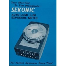 Sekonic l-86 auto-lumi exposure meter instructions