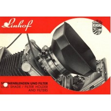 Linhof lens shade filter holder and filters instruction