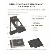 Single exposure attachment for mamiya c330 manual