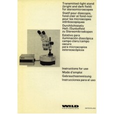 Wild transmitted-light stand stereo microscopes manual