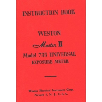 Western master model 735 universal exposure meter book