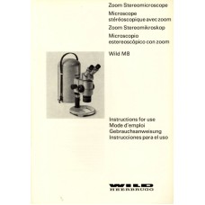 Wild m8 stereo microscope instruction  only