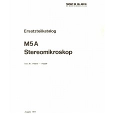 Wild heerbrugg ersatzteilkatalog stereomikroskop m5a cd