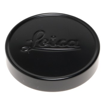Leica Black Lens Cap with Red Velvet Lining vintage