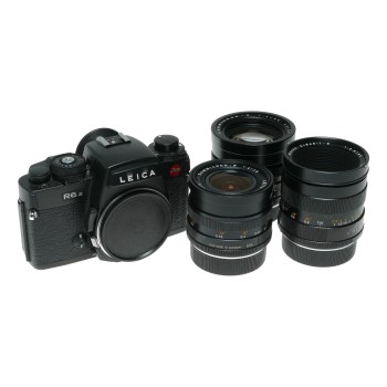 Leica R6.2 SLR 35, 90 and 60mm Macro-Elmarit-R film camera set