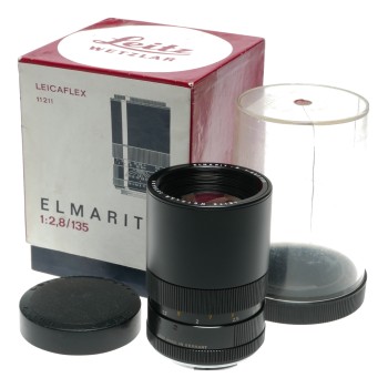 Elmarit-R 1:2.8/135 SLR vintage black camera lens leitz box cap