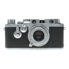 Leica IIIf self timer rangefinder Leitz Elmar 3.5/50 red scale lens