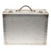 Vintage Aluminum Camera Trunk Hard Case with Leather Handle