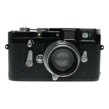 Leica M3 film camera Black re paint Summitar 5cm f2 lens Serviced