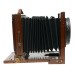View camera vintage film antique wooden LUC shutter bellows