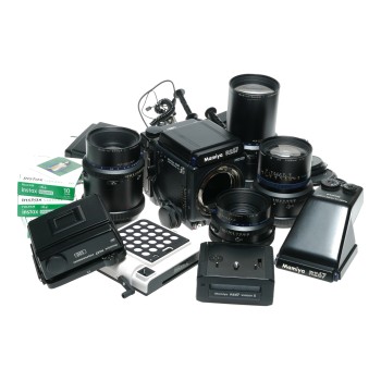 Mamiya RZ67 PRO IID camera 4 lenses prsim 3 backs set