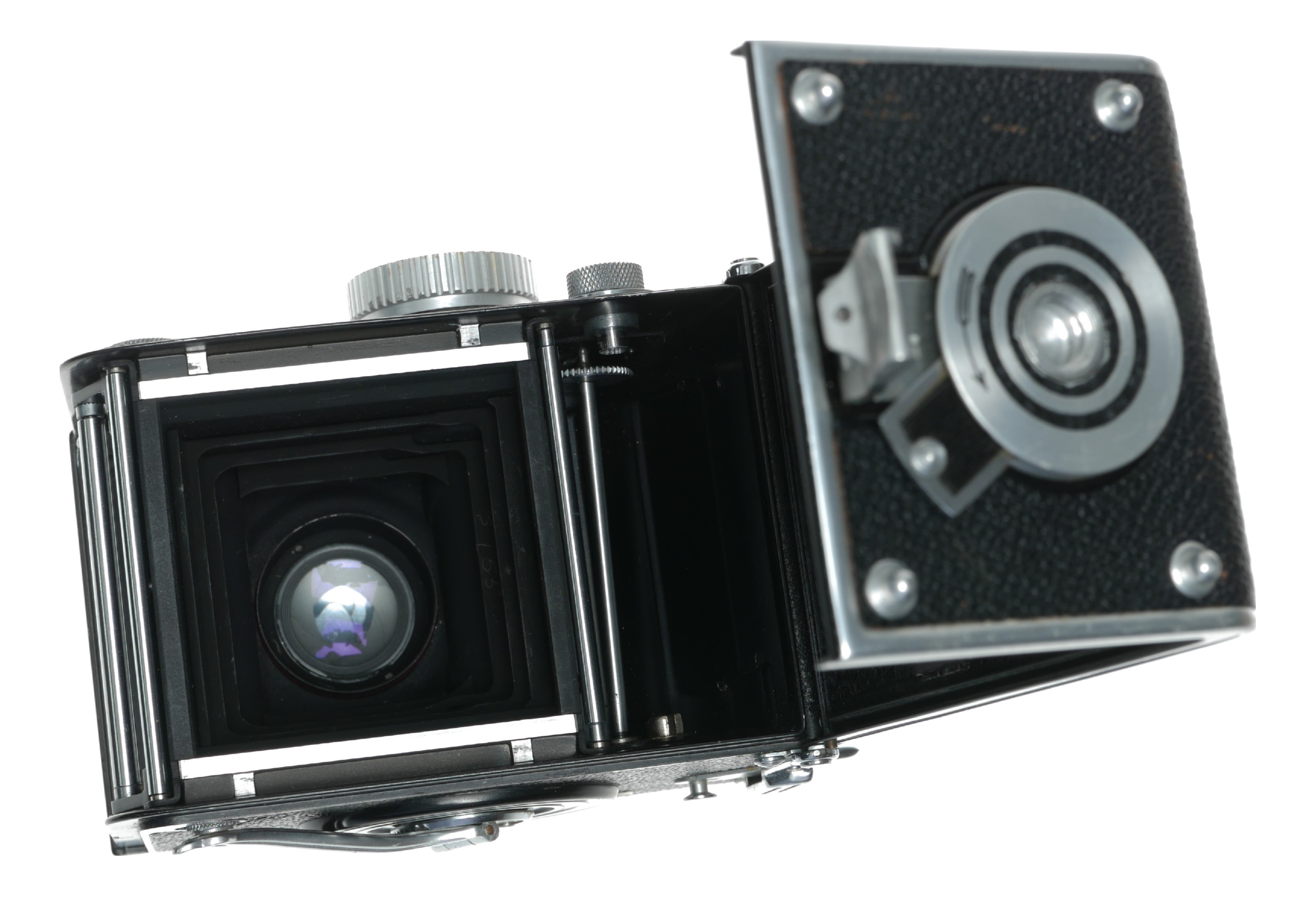 Rolleiflex Camera Serviced Zeiss Tessar 3.5/75mm TLR lens synchro